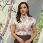 Hanna’s beige argyle vest and skirt on Good Morning America Hanna’s beige argyle vest and skirt on Good Morning America