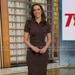 Hanna's brown belted shirtdress on Good Morning America Hanna's brown belted shirtdress on Good Morning America