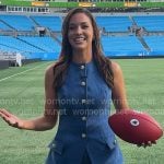 Hanna’s button front denim vest and pants on Good Morning America