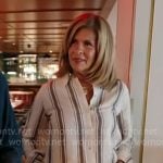 Hoda’s white striped button down shirt on Today