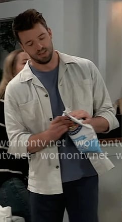 Hudson’s light beige overshirt on General Hospital Hudson’s light beige overshirt on General Hospital