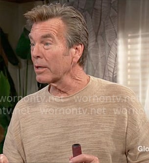 Jack's beige textured sweater on The Young and the Restless