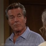 Jack’s blue textured shirt on The Young and the Restless