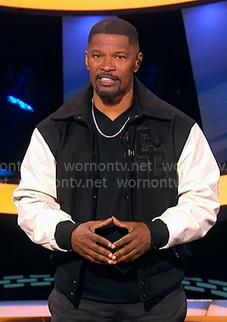 Jamie’s black varsity jacket on Beat Shazam Jamie’s black varsity jacket on Beat Shazam