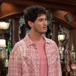 Javi’s pink plaid shirt on Days of our Lives Javi’s pink plaid shirt on Days of our Lives