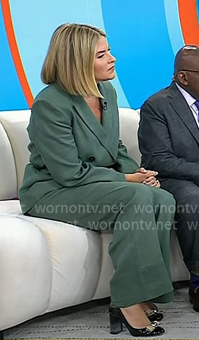 Jenna's black bow pumps on Today