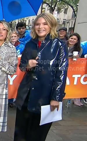 Jenna's navy rain coat on Today