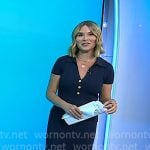 Jenna's navy ribbed polo top and skirt on Today Jenna's navy ribbed polo top and skirt on Today