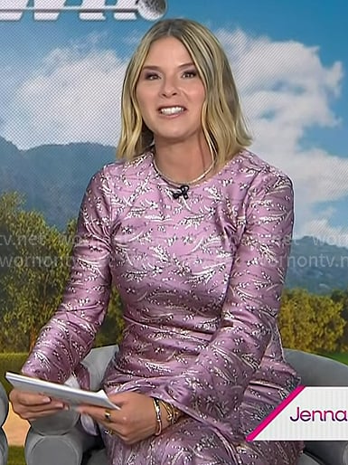 Jenna's pink floral silk dress on Today