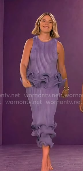 Jenna’s purple opening scene top and skirt on Today Jenna’s purple opening scene top and skirt on Today