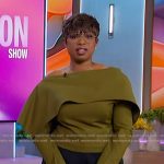 Jennifer’s green drape front top on The Jennifer Hudson Show