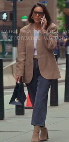 Jessel’s beige jacket on The Real Housewives of New York City Jessel’s beige jacket on The Real Housewives of New York City