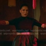 Jessel’s black asymmetric maxi skirt on The Real Housewives of New York City