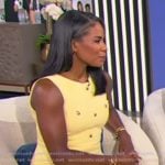 Jessica Shepherd's yellow tweed mini dress on Tamron Hall Show
