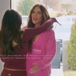 Jessi’s pink heart print sports bra on The Secret Lives of Mormon Wives