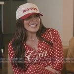 Jessi’s red polka dot print top and pants on The Secret Lives of Mormon Wives Jessi’s red polka dot print top and pants on The Secret Lives of Mormon Wives