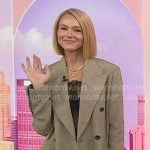 Jewel’s beige double breasted blazer on Today