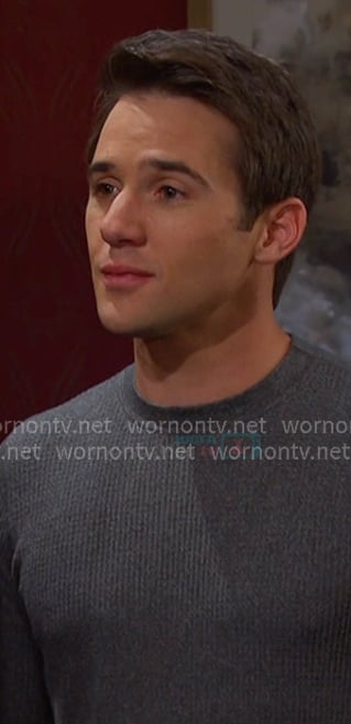 JJ’s grey waffle sweater on Days of our Lives JJ’s grey waffle sweater on Days of our Lives