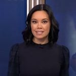 Jo Ling Kent’s sweater with stripe sleeves on CBS Mornings Jo Ling Kent’s sweater with stripe sleeves on CBS Mornings