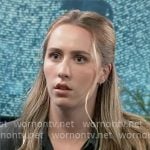 Josslyn's black button down blouse on General Hospital