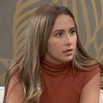 Josslyn’s orange cap-sleeve top on General Hospital Josslyn’s orange cap-sleeve top on General Hospital