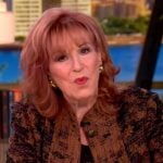 Joy's brown metallic tweed jacket on The View Joy's brown metallic tweed jacket on The View