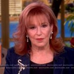 Joy’s denim brooch blazer on The View Joy’s denim brooch blazer on The View