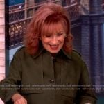 Joy’s green suede jacket on The View Joy’s green suede jacket on The View