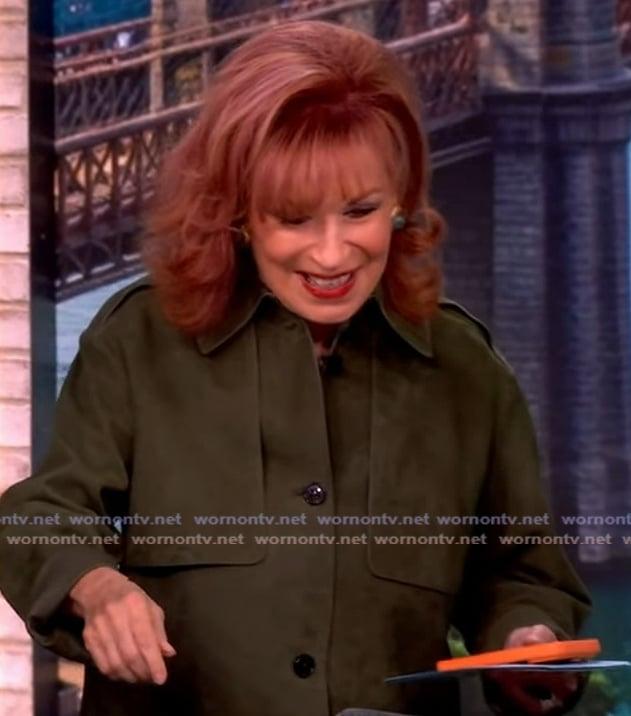 Joy’s green suede jacket on The View