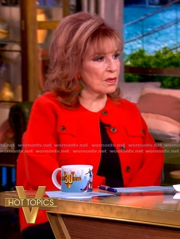 Joy’s red jacket on The View
