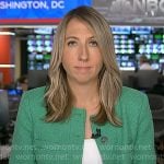 Julia Ainsley's green tweed jacket on NBC News Daily Julia Ainsley's green tweed jacket on NBC News Daily