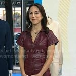 Julie Ricevuto’s dark red leather dress on Today Julie Ricevuto’s dark red leather dress on Today
