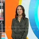 Julie Ricevuto’s olive green wrap dress on Today Julie Ricevuto’s olive green wrap dress on Today