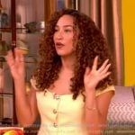 Julissa Prado's yellow scoop neck top on The View