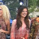 Karen Fairchild’s pink fringed mini dress on Today
