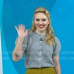 Kat Cunning’s grey short puff sleeve sweater on Today Kat Cunning’s grey short puff sleeve sweater on Today