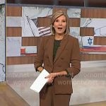 Kate's brown blazer and pant suit on NBC News Daily Kate's brown blazer and pant suit on NBC News Daily