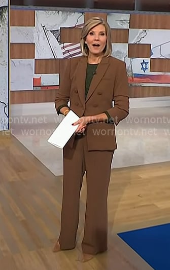 Kate's brown blazer and pant suit on NBC News Daily