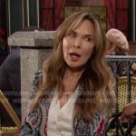 Kate’s paisley blazer on Days of our Lives Kate’s paisley blazer on Days of our Lives