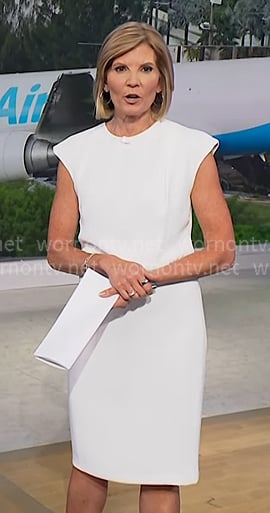 Kate's white cap sleeve sheath dress on NBC News Daily