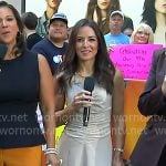 Kaylee’s beige ruched front dress on Today
