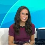 Kaylee’s burgundy striped ribbed dress on Today