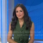 Kaylee’s green sleeveless wrap jacket on Today
