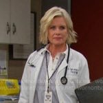 Kaylla’s striped button down shirt on Days of our Lives
