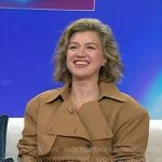 Kelly Clarkson’s brown trench romper on Today