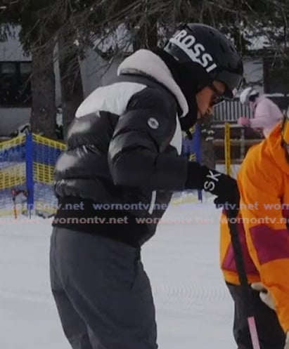 Kendall's black colorblock padded jacket on Next Gen NYC