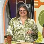 Krissy Downey’s green safari print pajama shirt and pants on Today