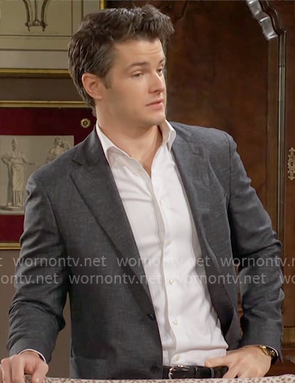 Kyle’s grey blazer on The Young and the Restless Kyle’s grey blazer on The Young and the Restless