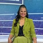Laila Ali’s green cropped jacket on Today Laila Ali’s green cropped jacket on Today
