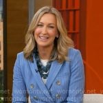 Lara’s blue pinstripe blazer on Good Morning America
